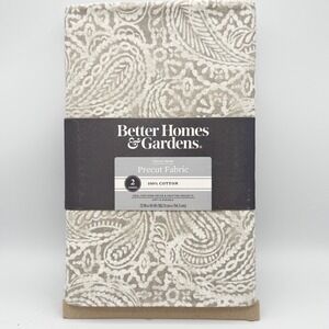 Better Homes & Gardens Precut Fabric 4 Yards Paisley Beige NEW 100% Cotton 72x45